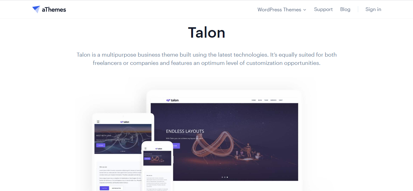 wordpress talon