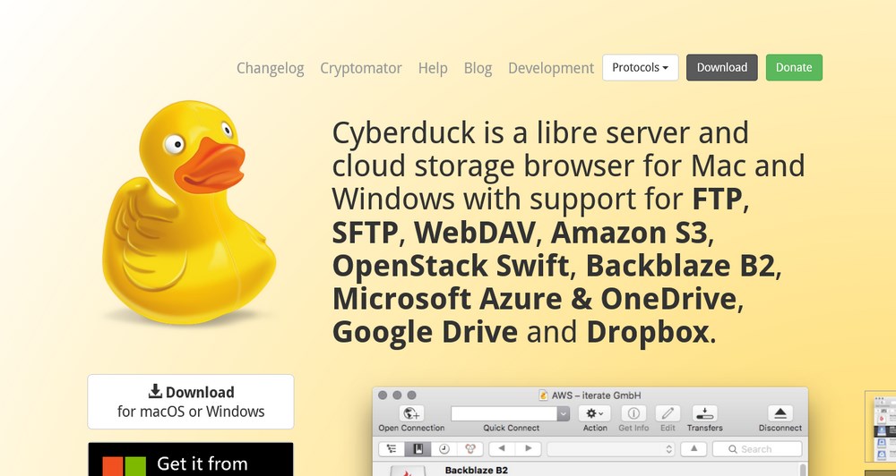 is there cyberduck for windows