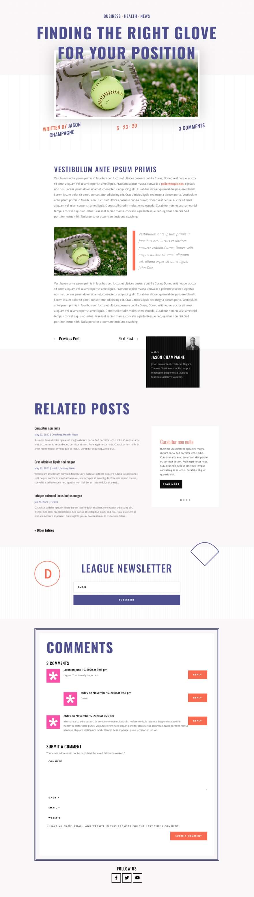 Download a FREE Blog Post Template for Divi